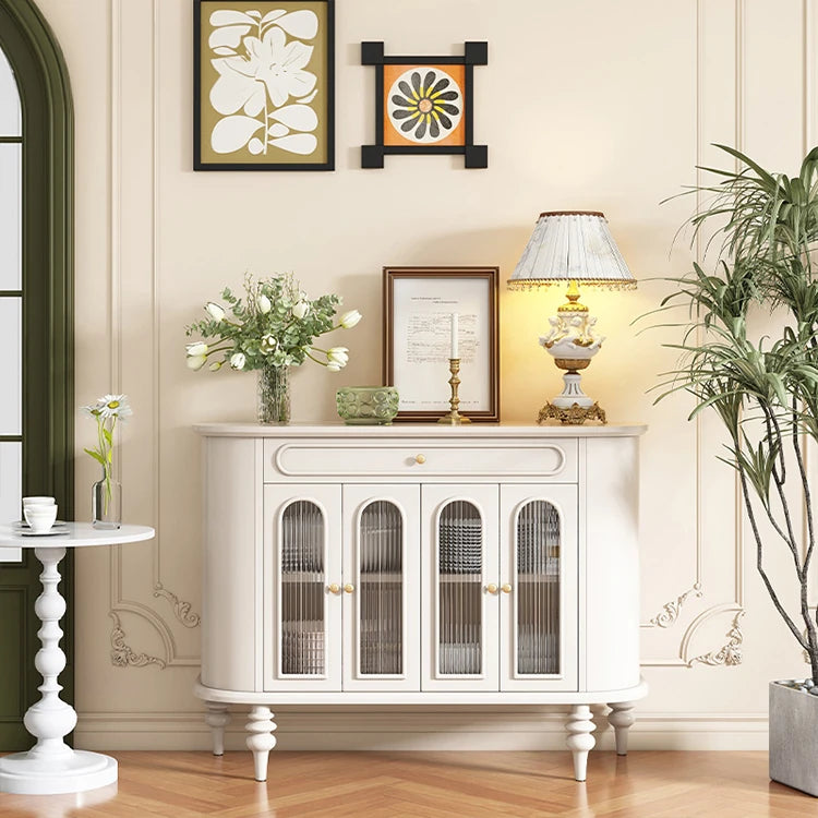 Elegant Solid Wood Sideboard with Glass Doors – Stylish Storage Solution for Modern Homes halmh-5309