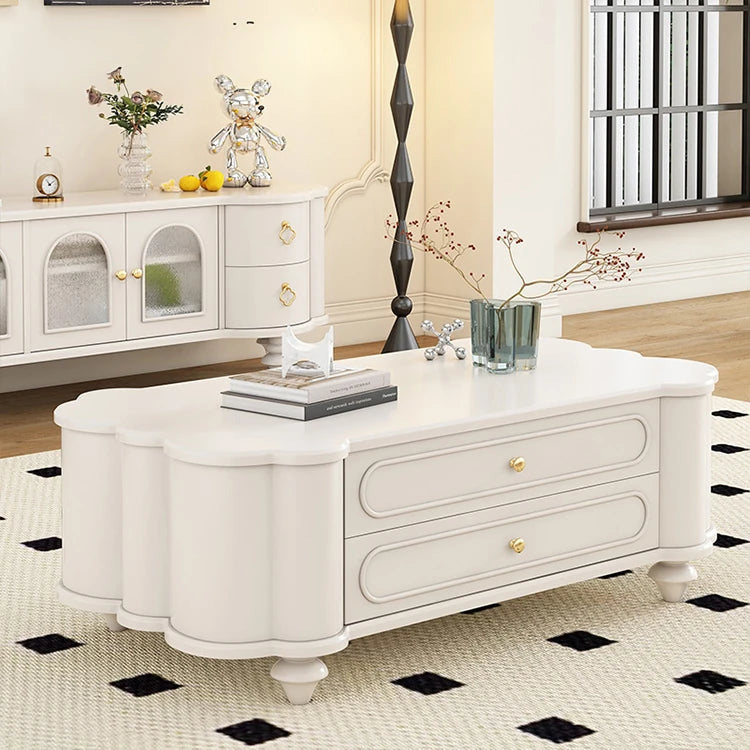 Stylish Black Walnut Wood Coffee Table with Elegant Design and Storage Drawers halmh-5310