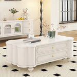 Stylish Black Walnut Wood Coffee Table with Elegant Design and Storage Drawers halmh-5310