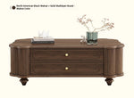 Stylish Black Walnut Wood Coffee Table with Elegant Design and Storage Drawers halmh-5310