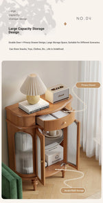 Elegant Solid Wood Entryway Cabinet with Glass Doors - Versatile Storage Solution for Home Décor halmh-5314