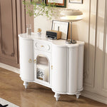 Elegant Solid Wood Sideboard with Glass Doors - Stylish Storage Solution for Home Decor halmh-5315