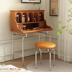 Elegant Solid Wood Makeup Vanity with Stainless Steel Legs – Chic Dressing Table for a Stylish Bedroom Setup halmh-5316