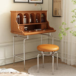 Elegant Solid Wood Makeup Vanity with Stainless Steel Legs – Chic Dressing Table for a Stylish Bedroom Setup halmh-5316