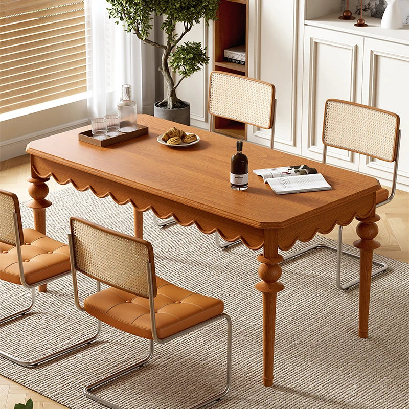 Elegant Solid Wood Dining Table with Multi-Layer Board - Perfect for Modern Home Decor halmh-5318