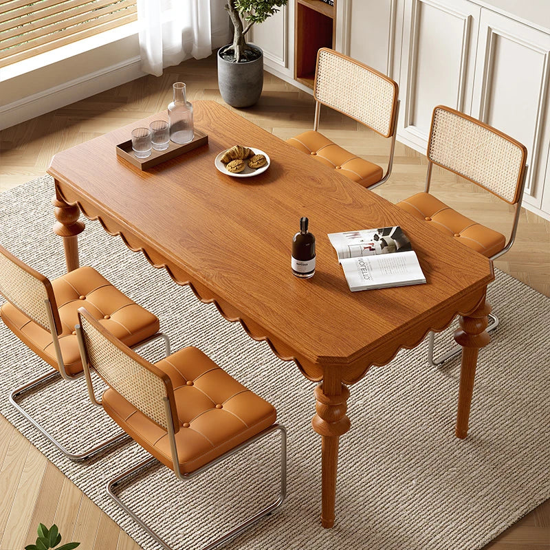 Elegant Solid Wood Dining Table with Multi-Layer Board - Perfect for Modern Home Decor halmh-5318