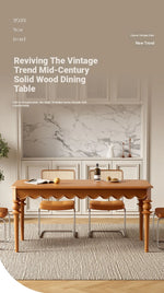 Elegant Solid Wood Dining Table with Multi-Layer Board - Perfect for Modern Home Decor halmh-5318