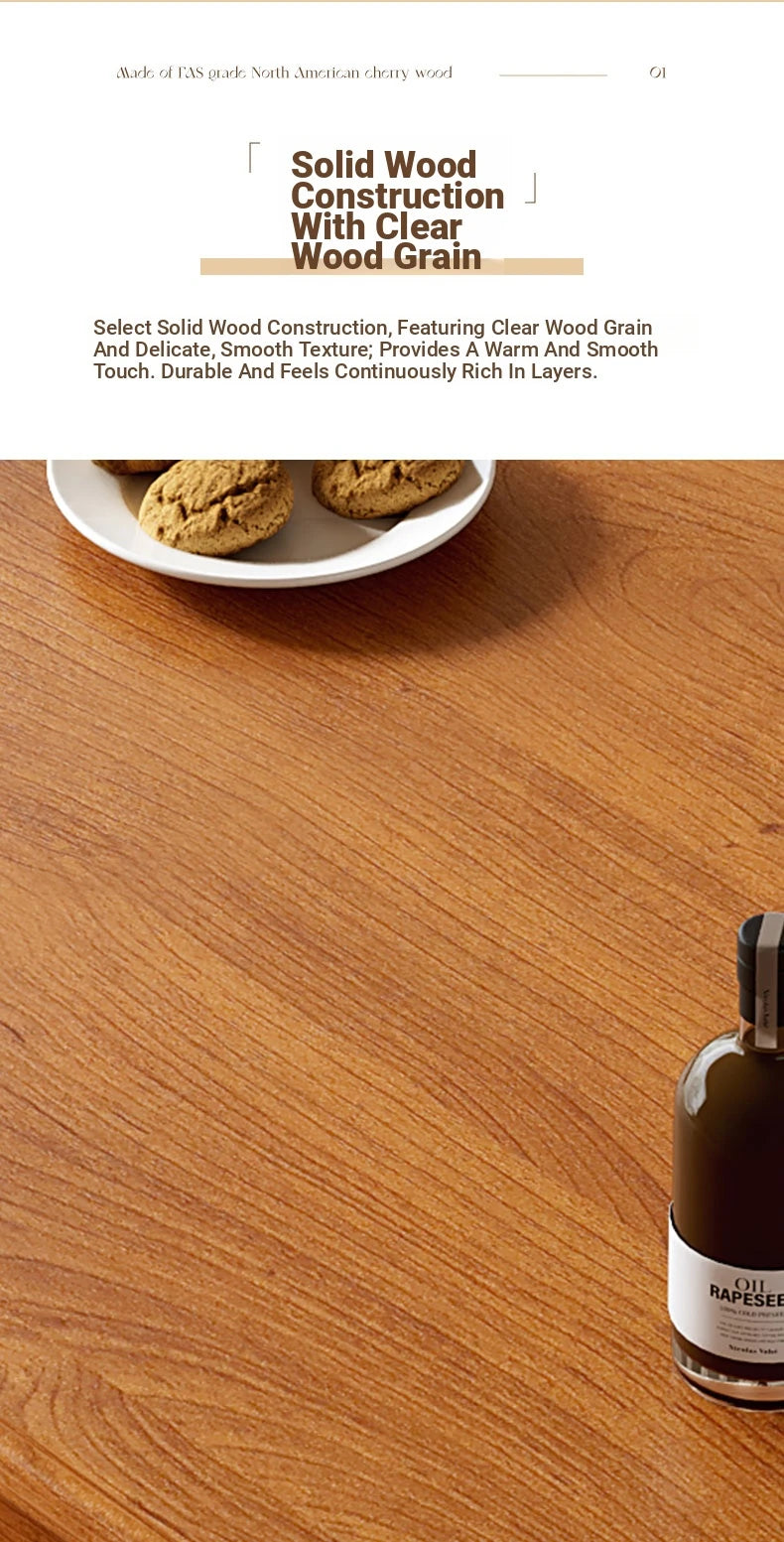 Elegant Solid Wood Dining Table with Multi-Layer Board - Perfect for Modern Home Decor halmh-5318