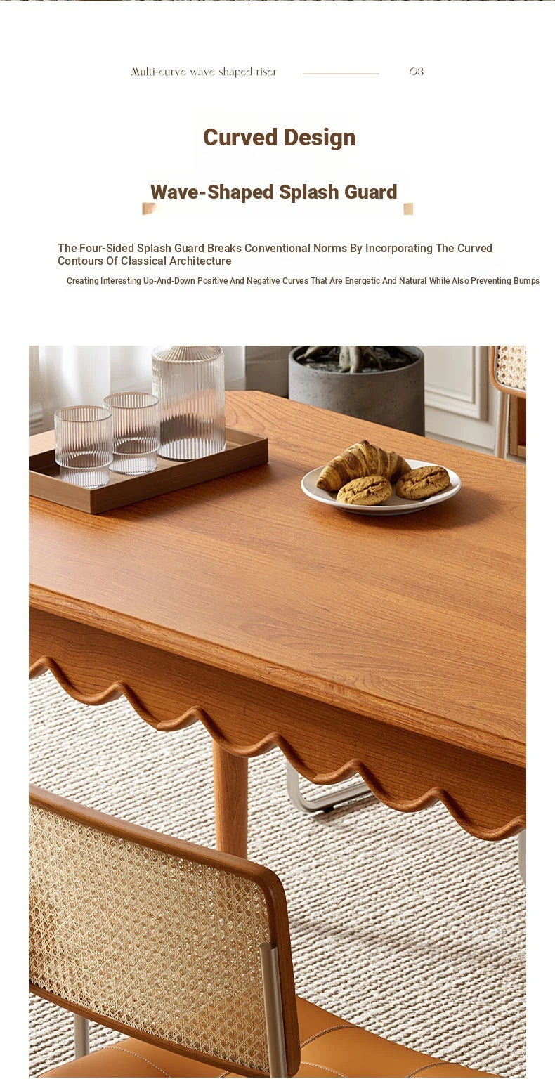 Elegant Solid Wood Dining Table with Multi-Layer Board - Perfect for Modern Home Decor halmh-5318