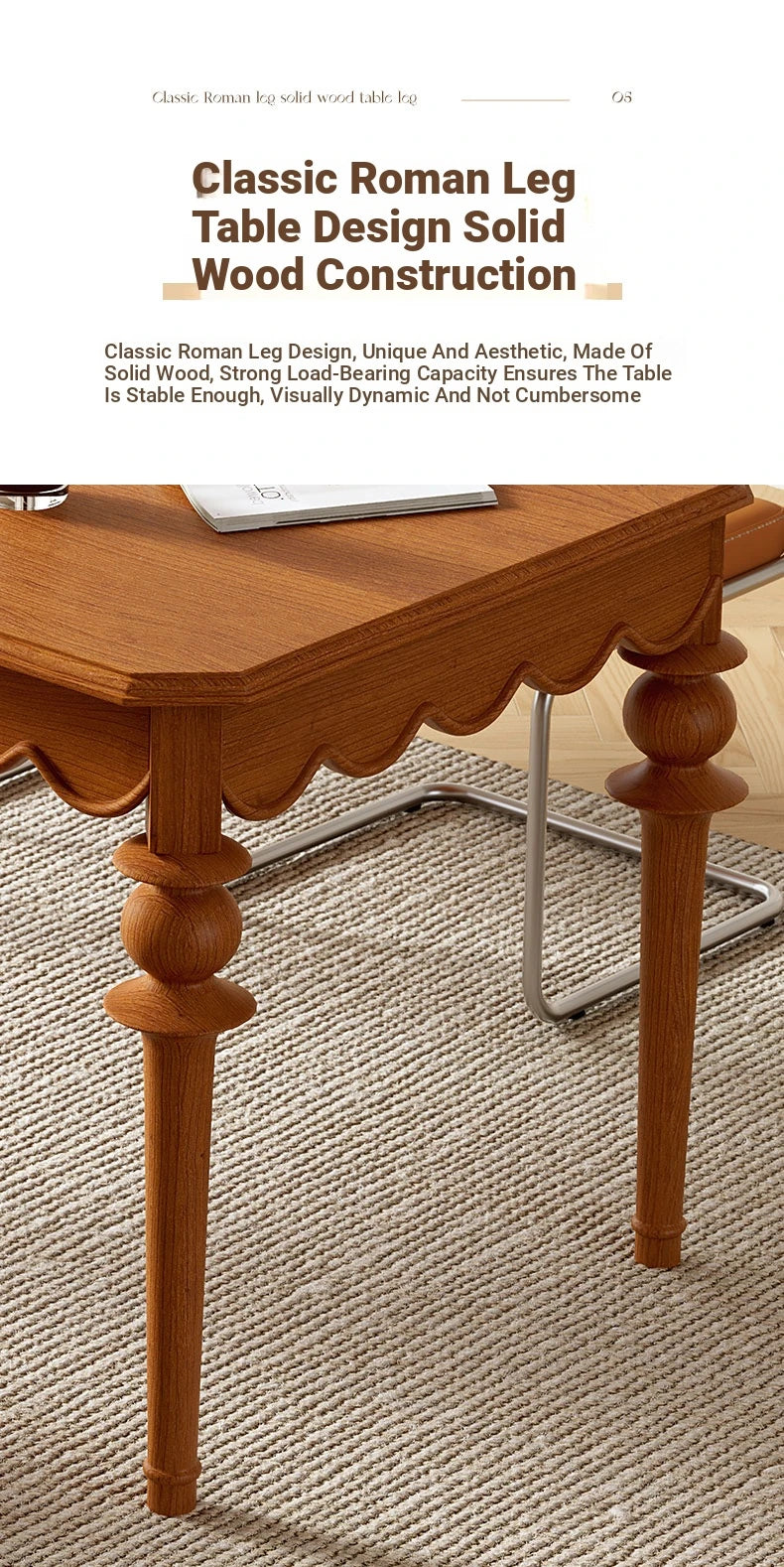 Elegant Solid Wood Dining Table with Multi-Layer Board - Perfect for Modern Home Decor halmh-5318