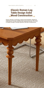Elegant Solid Wood Dining Table with Multi-Layer Board - Perfect for Modern Home Decor halmh-5318
