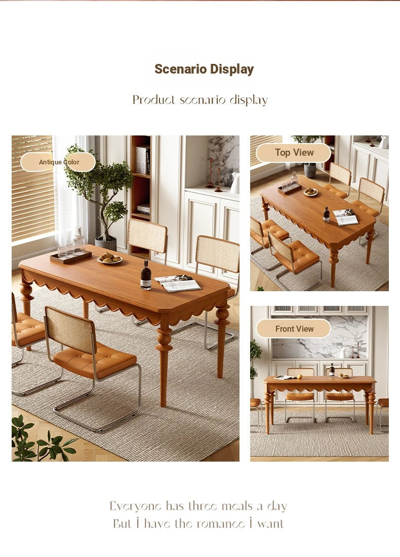 Elegant Solid Wood Dining Table with Multi-Layer Board - Perfect for Modern Home Decor halmh-5318