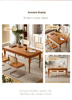 Elegant Solid Wood Dining Table with Multi-Layer Board - Perfect for Modern Home Decor halmh-5318