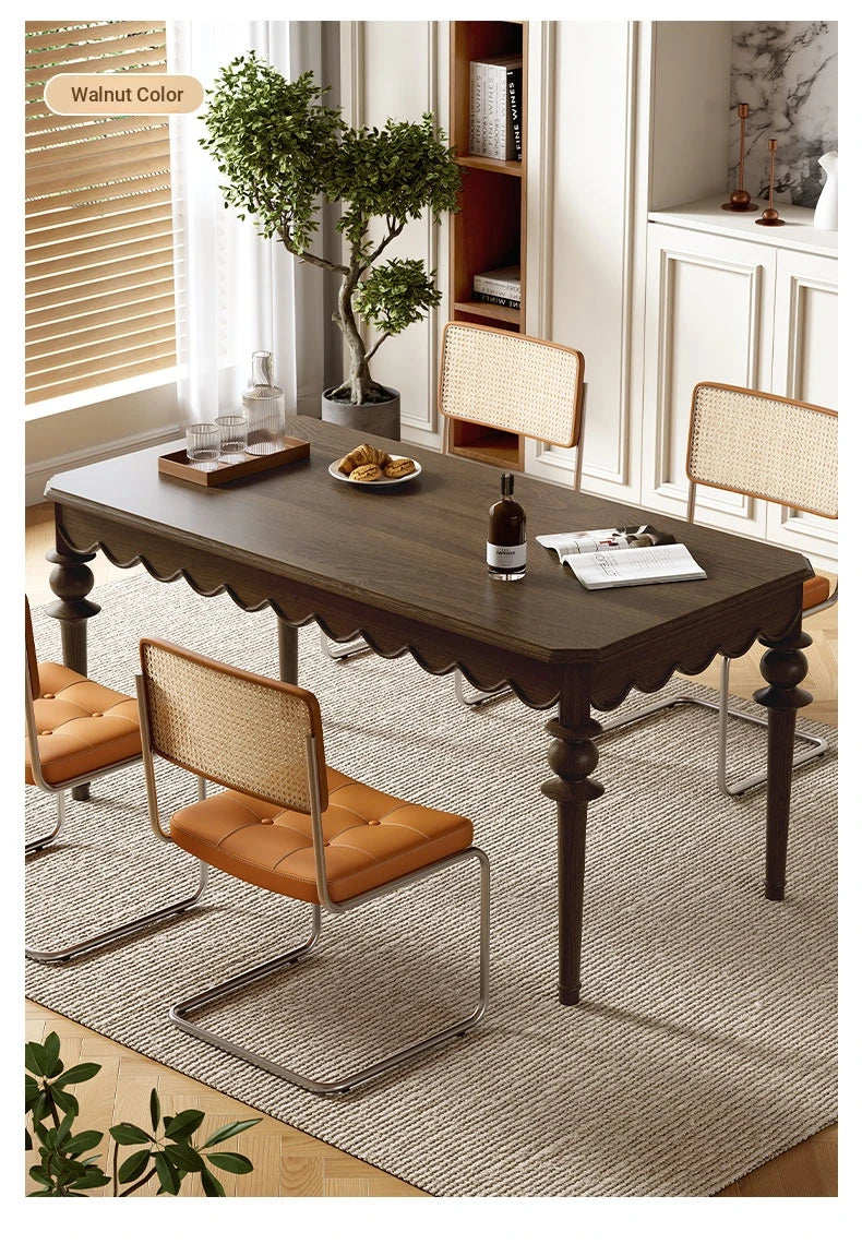 Elegant Solid Wood Dining Table with Multi-Layer Board - Perfect for Modern Home Decor halmh-5318