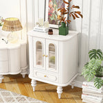 Elegant Black Walnut Wood Cabinet with Glass doors and Multi-layer Design – Stylish Storage Solution for Your Home Decor halmh-5321