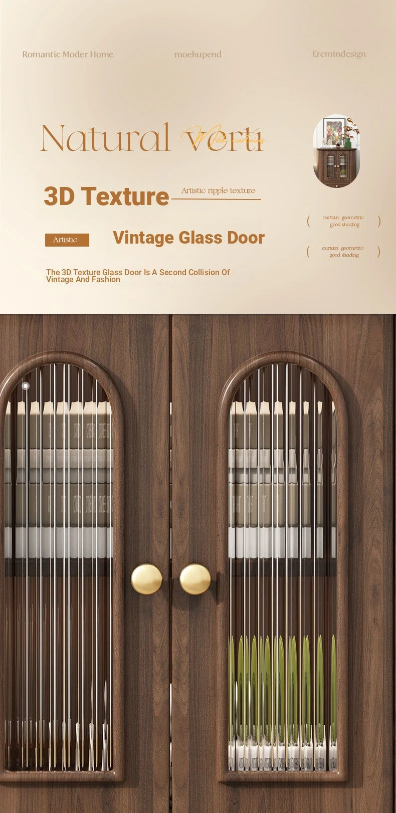 Elegant Black Walnut Wood Cabinet with Glass doors and Multi-layer Design – Stylish Storage Solution for Your Home Decor halmh-5321