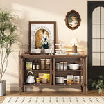 Elegant Solid Wood Sideboard with Multi-Layer Board and Glass Doors – Perfect Storage Solution for Stylish Homes halmh-5323