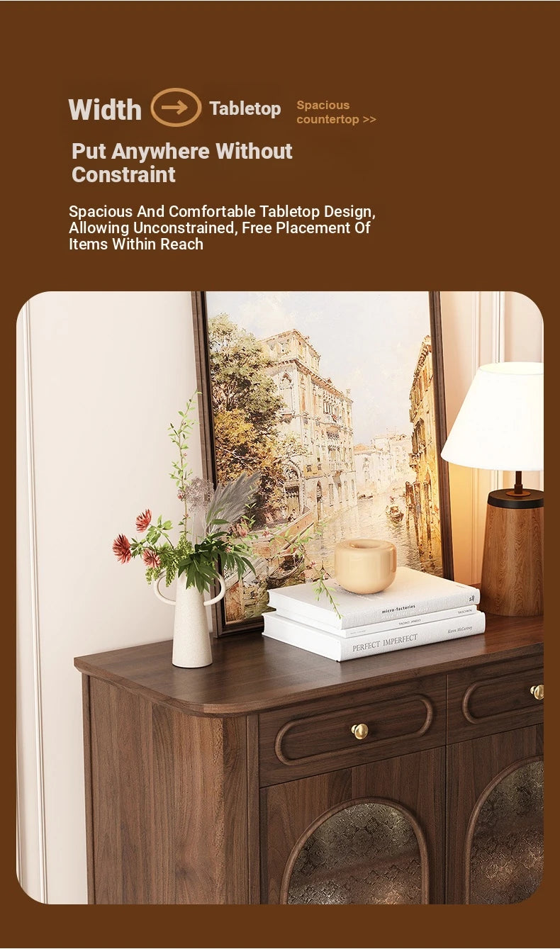 Elegant Black Walnut Shoe Cabinet with Glass Doors - Stylish Multi-Layer Storage Solution for Your Entryway halmh-5324