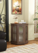 Stylish Black Walnut Wood Side Table with Glass Inserts - Modern Multi-Layer Design for Living Room & Bedroom halmh-5325
