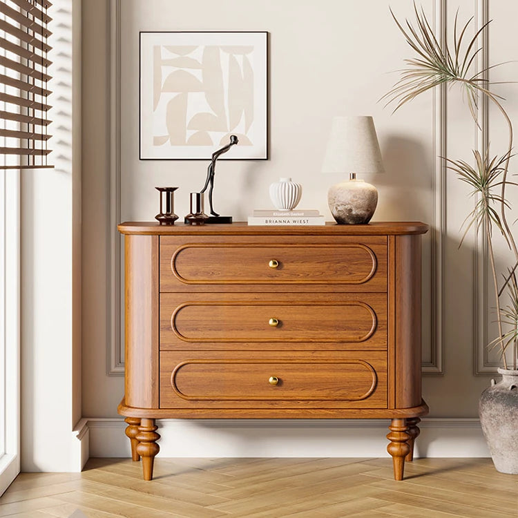 Elegant Solid Wood Nightstand with Multi-Layer Board Design – Stylish Storage Solution for Any Bedroom halmh-5326