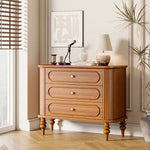 Elegant Solid Wood Nightstand with Multi-Layer Board Design – Stylish Storage Solution for Any Bedroom halmh-5326