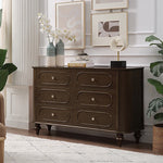 Elegant Solid Wood Cabinet with 6 Drawers – Stylish Storage Solution for Your Home halmh-5327