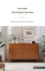 Elegant Solid Wood Cabinet with 6 Drawers – Stylish Storage Solution for Your Home halmh-5327