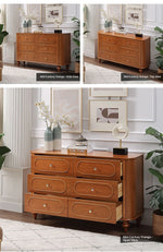 Elegant Solid Wood Cabinet with 6 Drawers – Stylish Storage Solution for Your Home halmh-5327