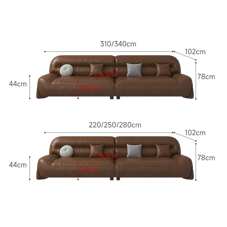 Stylish Sofa in Light Brown Faux Leather with Pine and Oak Wood Details – Comfort and Elegance Combined hatx-1018