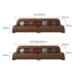 Stylish Sofa in Light Brown Faux Leather with Pine and Oak Wood Details – Comfort and Elegance Combined hatx-1018