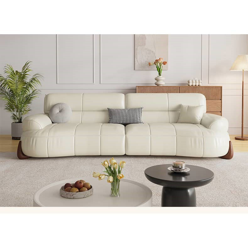 Versatile Sofa in Light Brown, Black, Green with Pine & Oak Wood, Down, Latex, and Faux Leather Elements hatx-1019