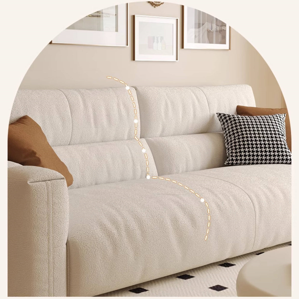 Chic Pine Wood Sofa with Beige, Green, and Dark Yellow Khaki Cushions - Ultimate Comfort with Down Filling hatx-1021