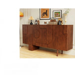 Modern Solid Wood Sideboard Cabinet with Artistic Design Elements hbs-4417