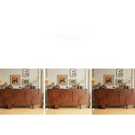 Modern Solid Wood Sideboard Cabinet with Artistic Design Elements hbs-4417