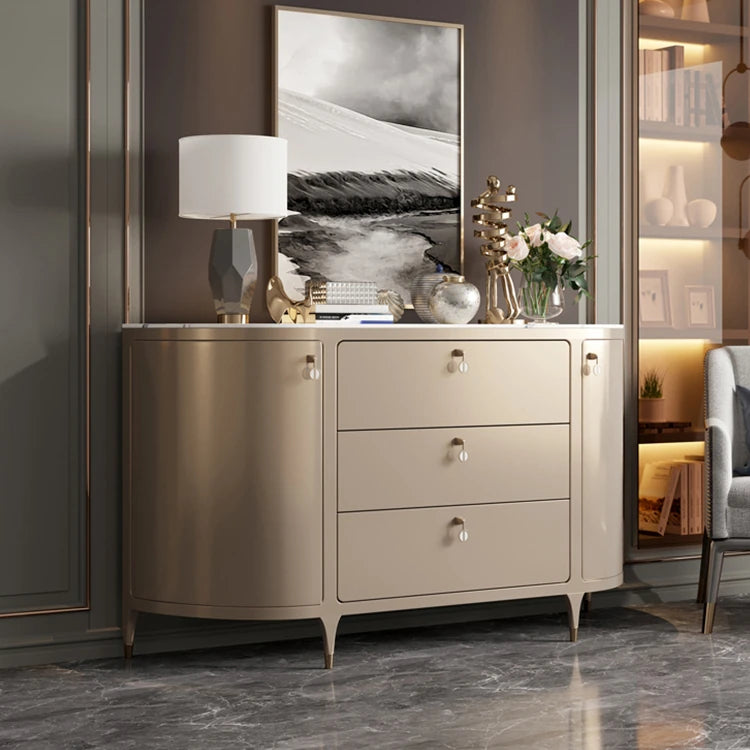 Modern Ceramic Sintered Stone and Solid Wood Cabinet - Stylish Storage Solution hbs-4418