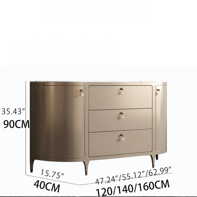 Modern Ceramic Sintered Stone and Solid Wood Cabinet - Stylish Storage Solution hbs-4418