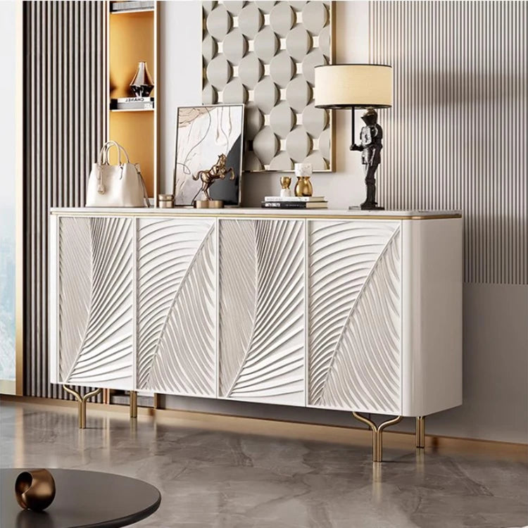 Modern Ceramic Sintered Stone Cabinet with Elegant Textured Design hbs-4420