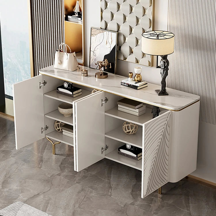 Modern Ceramic Sintered Stone Cabinet with Elegant Textured Design hbs-4420