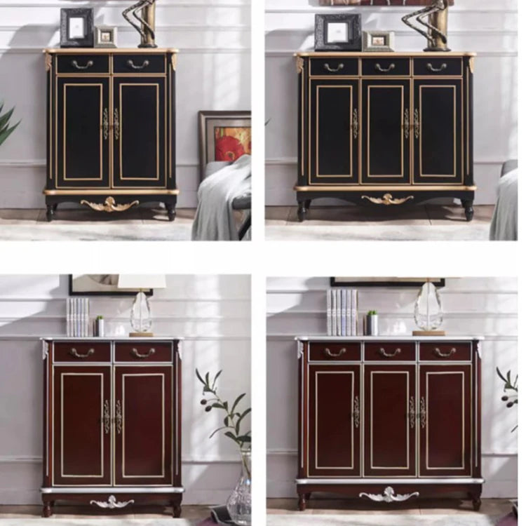 Elegant White and Gold Cabinet with Ample Storage for Modern Living Rooms hbs-4423