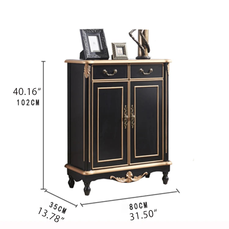 Elegant White and Gold Cabinet with Ample Storage for Modern Living Rooms hbs-4423