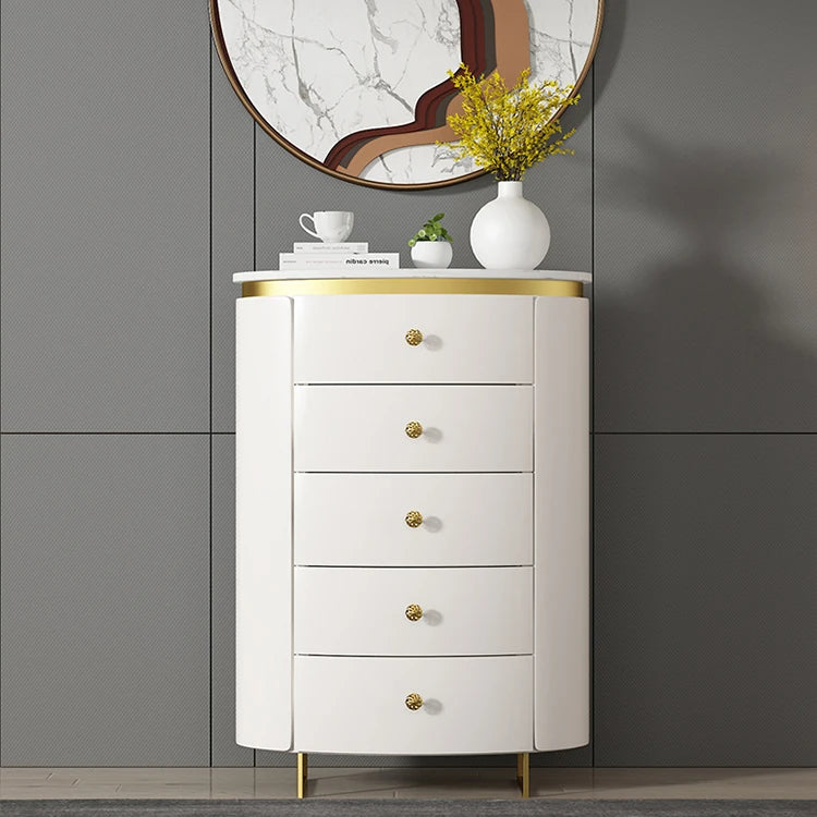 Elegant Marble and Solid Wood Cabinet with Modern Design hbs-4425