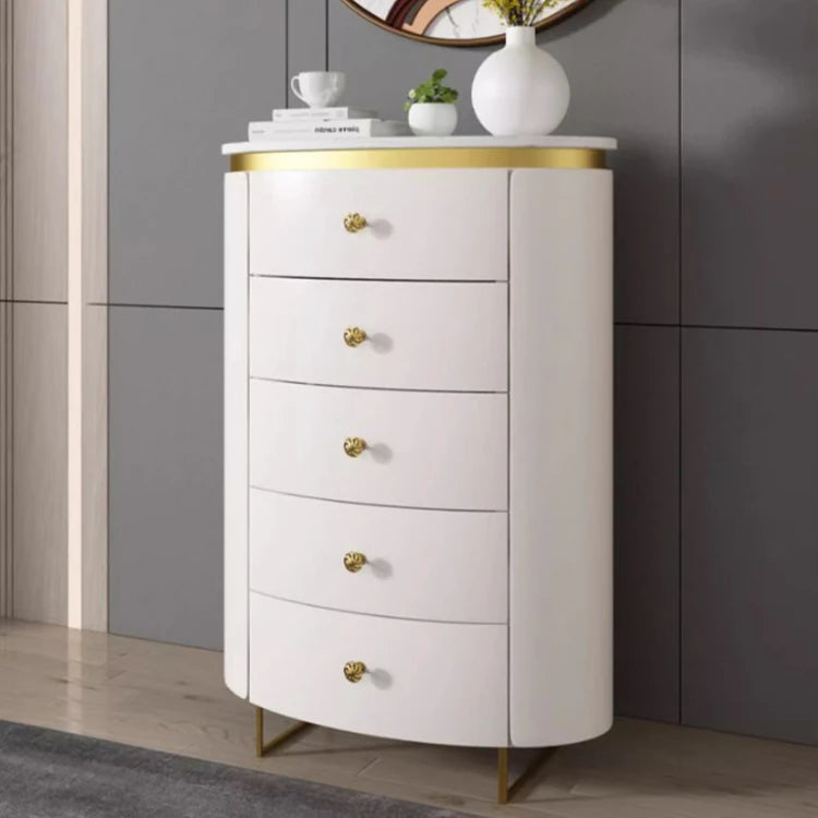 Elegant Marble and Solid Wood Cabinet with Modern Design hbs-4425