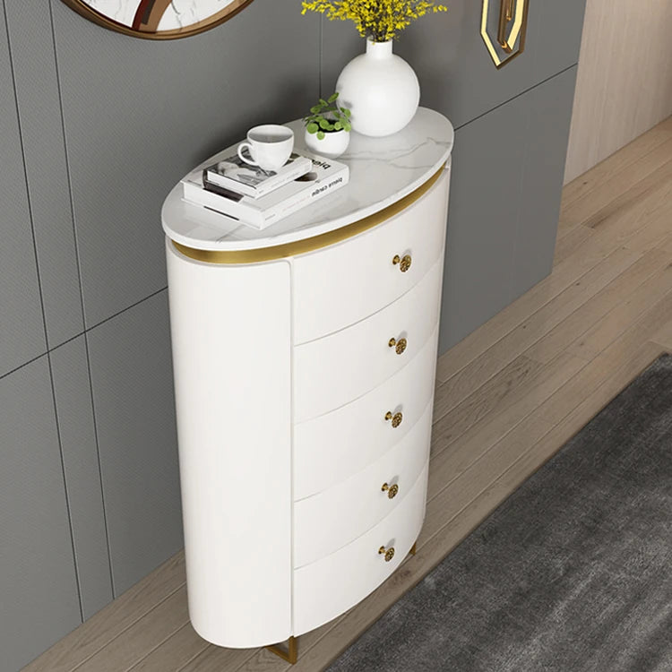 Elegant Marble and Solid Wood Cabinet with Modern Design hbs-4425