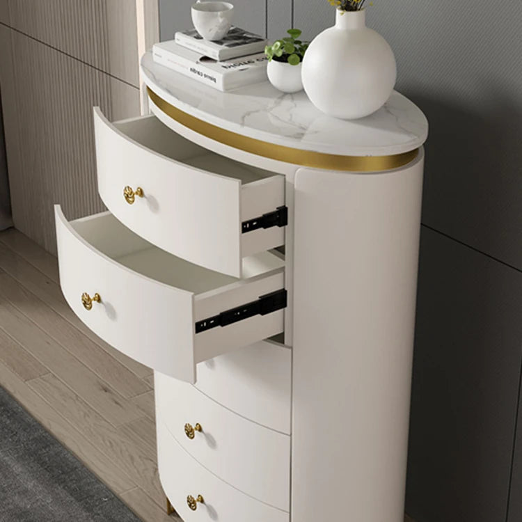 Elegant Marble and Solid Wood Cabinet with Modern Design hbs-4425