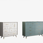 Modern Solid Wood Cabinet with Gold Accents - Stylish Storage Solution hbs-4428