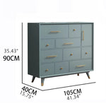 Modern Solid Wood Cabinet with Gold Accents - Stylish Storage Solution hbs-4428