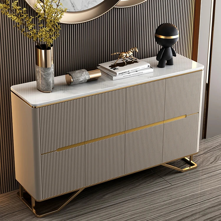 Elegant Stainless Sintered Stone Cabinet with Modern Design hbs-4429