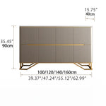 Elegant Stainless Sintered Stone Cabinet with Modern Design hbs-4429