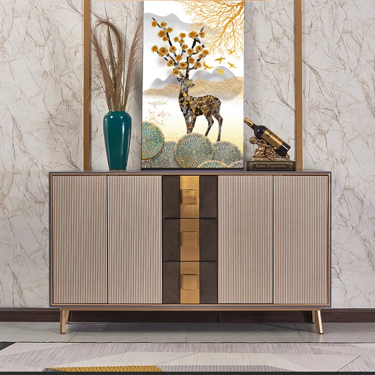 Modern Solid Wood Cabinet with Artistic Flair – Perfect for Elegant Living Spaces hbs-4433