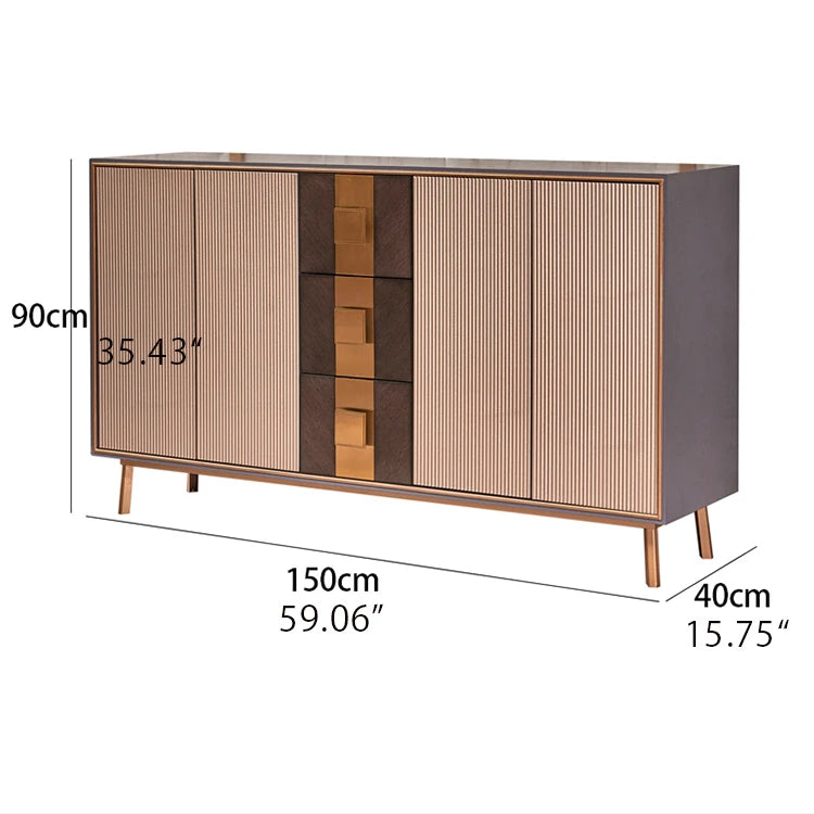 Modern Solid Wood Cabinet with Artistic Flair – Perfect for Elegant Living Spaces hbs-4433